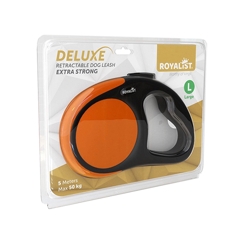 Royalist Otomatik Köpek Gezdirme Tasması Turuncu Large 5 m