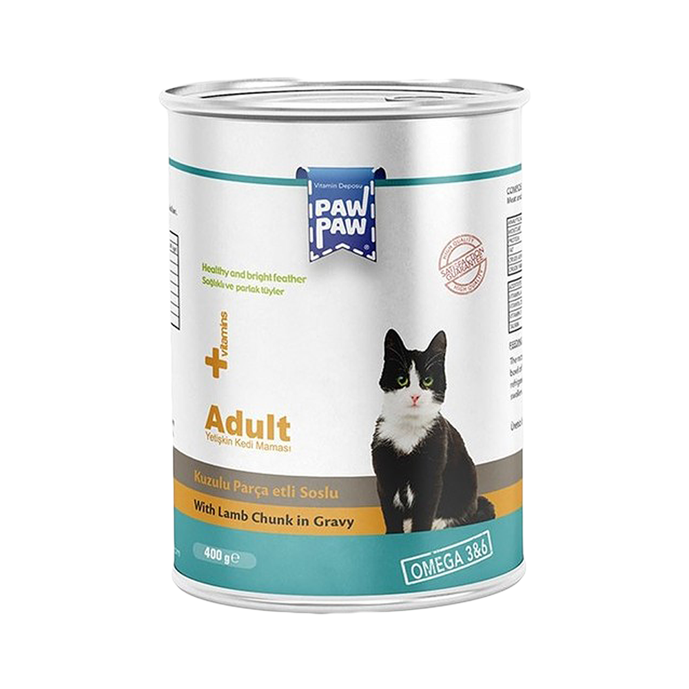 Pawpaw Kuzu Etli Yetişkin Kedi Konserve Maması 400 g
