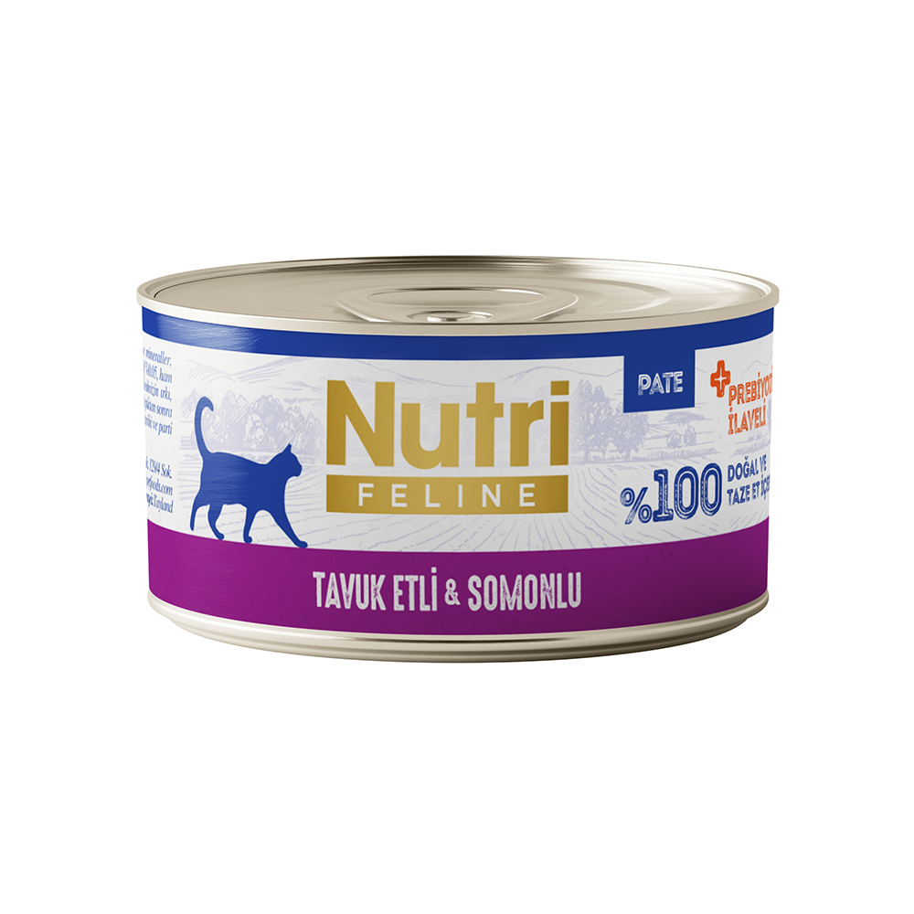 Nutri Tavuklu Somonlu Tahılsız Konserve Yetişkin Kedi Maması 70 g